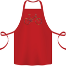 Cycling Word Cloud Cyclist Bicycle Cotton Apron 100% Organic Red