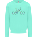 Cycling Word Cloud Cyclist Bicycle Kids Sweatshirt Jumper Peppermint