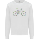 Cycling Word Cloud Cyclist Bicycle Kids Sweatshirt Jumper White