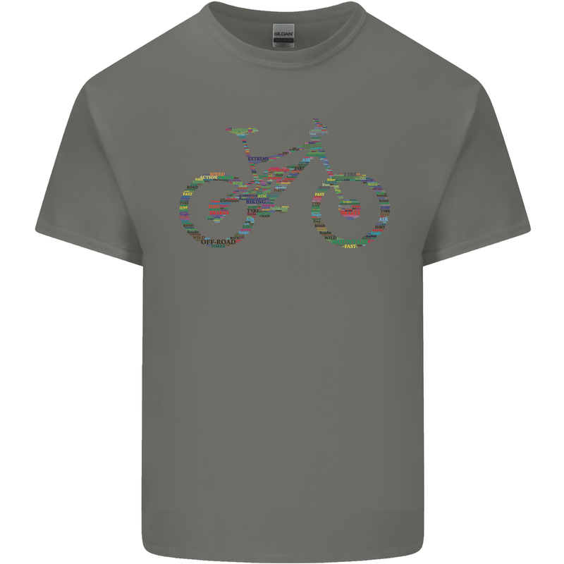 Cycling Word Cloud Cyclist Bicycle Kids T-Shirt Childrens Charcoal