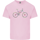 Cycling Word Cloud Cyclist Bicycle Kids T-Shirt Childrens Light Pink