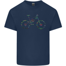 Cycling Word Cloud Cyclist Bicycle Kids T-Shirt Childrens Navy Blue