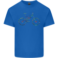 Cycling Word Cloud Cyclist Bicycle Kids T-Shirt Childrens Royal Blue