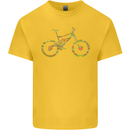 Cycling Word Cloud Cyclist Bicycle Kids T-Shirt Childrens Yellow