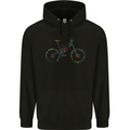Cycling Word Cloud Cyclist Bicycle Mens 80% Cotton Hoodie Black