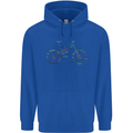 Cycling Word Cloud Cyclist Bicycle Mens 80% Cotton Hoodie Royal Blue