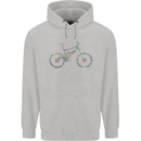 Cycling Word Cloud Cyclist Bicycle Mens 80% Cotton Hoodie Sports Grey