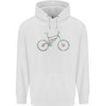 Cycling Word Cloud Cyclist Bicycle Mens 80% Cotton Hoodie White