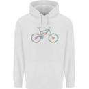 Cycling Word Cloud Cyclist Bicycle Mens 80% Cotton Hoodie White
