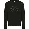 Cycling Word Cloud Cyclist Bicycle Mens Sweatshirt Jumper Black