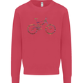 Cycling Word Cloud Cyclist Bicycle Mens Sweatshirt Jumper Heliconia