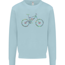 Cycling Word Cloud Cyclist Bicycle Mens Sweatshirt Jumper Light Blue
