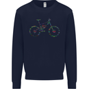 Cycling Word Cloud Cyclist Bicycle Mens Sweatshirt Jumper Navy Blue