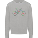 Cycling Word Cloud Cyclist Bicycle Mens Sweatshirt Jumper Sports Grey