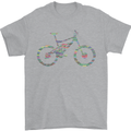 Cycling Word Cloud Cyclist Bicycle Mens T-Shirt Cotton Gildan Sports Grey