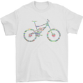 Cycling Word Cloud Cyclist Bicycle Mens T-Shirt Cotton Gildan White