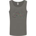 Cycling Word Cloud Cyclist Bicycle Mens Vest Tank Top Charcoal