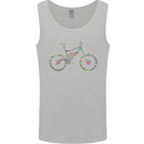 Cycling Word Cloud Cyclist Bicycle Mens Vest Tank Top Sports Grey