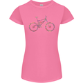Cycling Word Cloud Cyclist Bicycle Womens Petite Cut T-Shirt Azalea