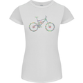 Cycling Word Cloud Cyclist Bicycle Womens Petite Cut T-Shirt White