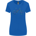 Cycling Word Cloud Cyclist Bicycle Womens Wider Cut T-Shirt Royal Blue