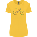 Cycling Word Cloud Cyclist Bicycle Womens Wider Cut T-Shirt Yellow