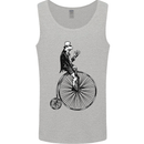 Cycling a Frog Riding a Penny Farthing Mens Vest Tank Top Sports Grey