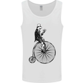 Cycling a Frog Riding a Penny Farthing Mens Vest Tank Top White