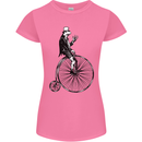 Cycling a Frog Riding a Penny Farthing Womens Petite Cut T-Shirt Azalea