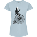 Cycling a Frog Riding a Penny Farthing Womens Petite Cut T-Shirt Light Blue