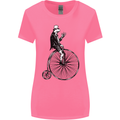 Cycling a Frog Riding a Penny Farthing Womens Wider Cut T-Shirt Azalea