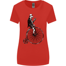 Cycling a Frog Riding a Penny Farthing Womens Wider Cut T-Shirt Red