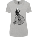 Cycling a Frog Riding a Penny Farthing Womens Wider Cut T-Shirt Sports Grey
