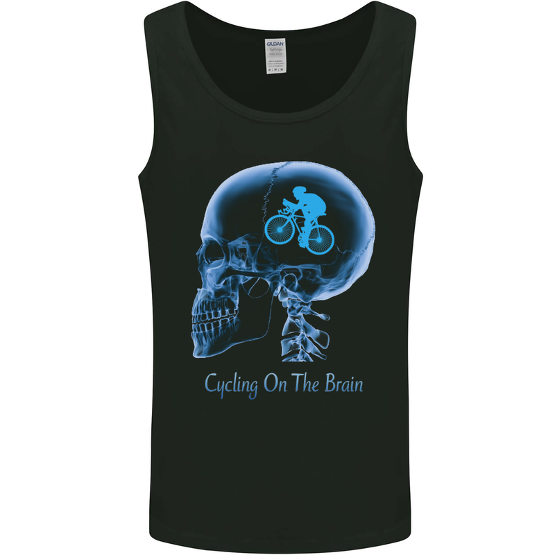 Cycling on the Brain Cyclist Bicycle Bike Mens Vest Tank Top Black