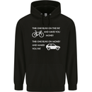 Cycling v's Cars Cyclist Environment Funny Childrens Kids Hoodie Black