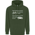Cycling v's Cars Cyclist Environment Funny Childrens Kids Hoodie Forest Green