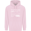 Cycling v's Cars Cyclist Environment Funny Childrens Kids Hoodie Light Pink