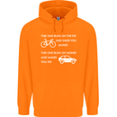 Cycling v's Cars Cyclist Environment Funny Childrens Kids Hoodie Orange
