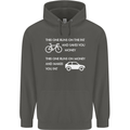 Cycling v's Cars Cyclist Environment Funny Childrens Kids Hoodie Storm Grey