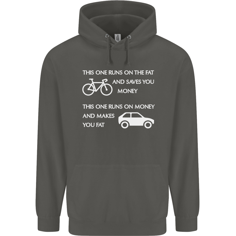 Cycling v's Cars Cyclist Environment Funny Childrens Kids Hoodie Storm Grey