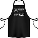 Cycling v's Cars Cyclist Environment Funny Cotton Apron 100% Organic Black