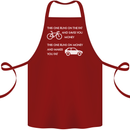 Cycling v's Cars Cyclist Environment Funny Cotton Apron 100% Organic Maroon
