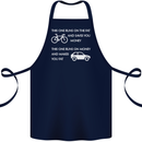 Cycling v's Cars Cyclist Environment Funny Cotton Apron 100% Organic Navy Blue