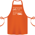 Cycling v's Cars Cyclist Environment Funny Cotton Apron 100% Organic Orange