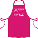 Cycling v's Cars Cyclist Environment Funny Cotton Apron 100% Organic Pink