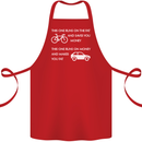 Cycling v's Cars Cyclist Environment Funny Cotton Apron 100% Organic Red