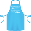 Cycling v's Cars Cyclist Environment Funny Cotton Apron 100% Organic Turquoise