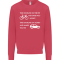 Cycling v's Cars Cyclist Environment Funny Kids Sweatshirt Jumper Heliconia