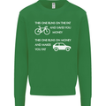 Cycling v's Cars Cyclist Environment Funny Kids Sweatshirt Jumper Irish Green