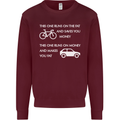 Cycling v's Cars Cyclist Environment Funny Kids Sweatshirt Jumper Maroon
